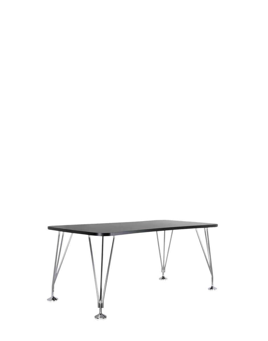 Kartell Max Desk 160x80 cm, leisteen/chroom