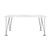 Kartell Max Desk 160x80 cm, zinc blanc / chrome
