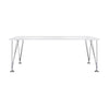 Kartell Max Desk 190x90 cm, wit zink/chroom