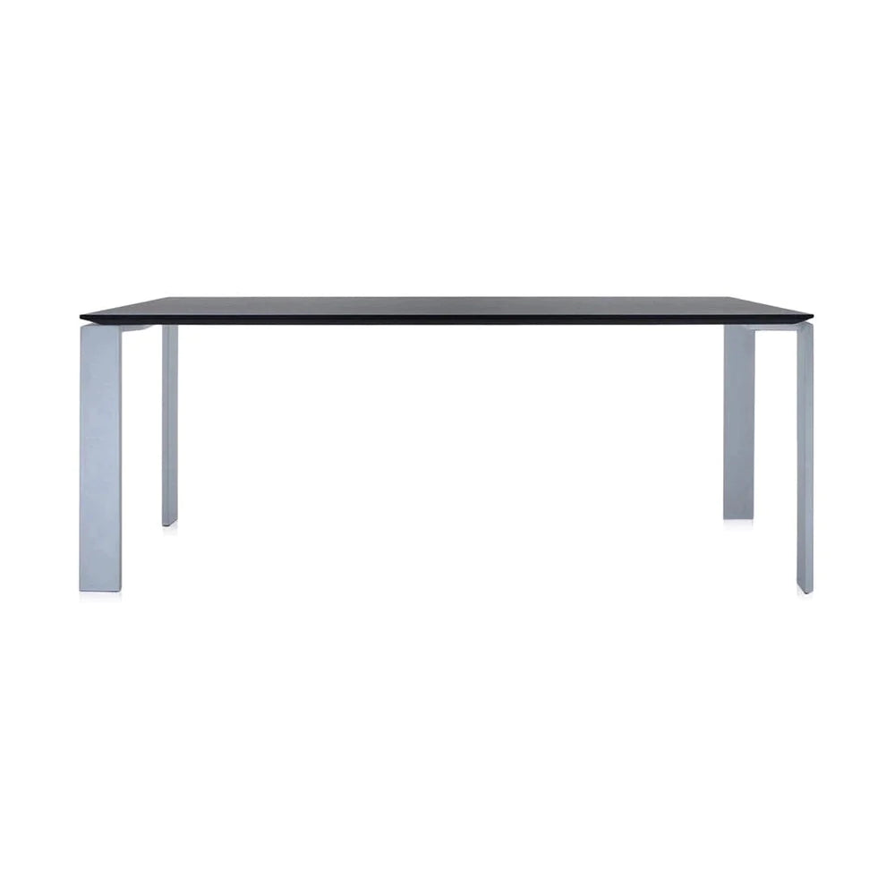 Kartell fyra skrivbord 190x79 cm, aluminium/svart