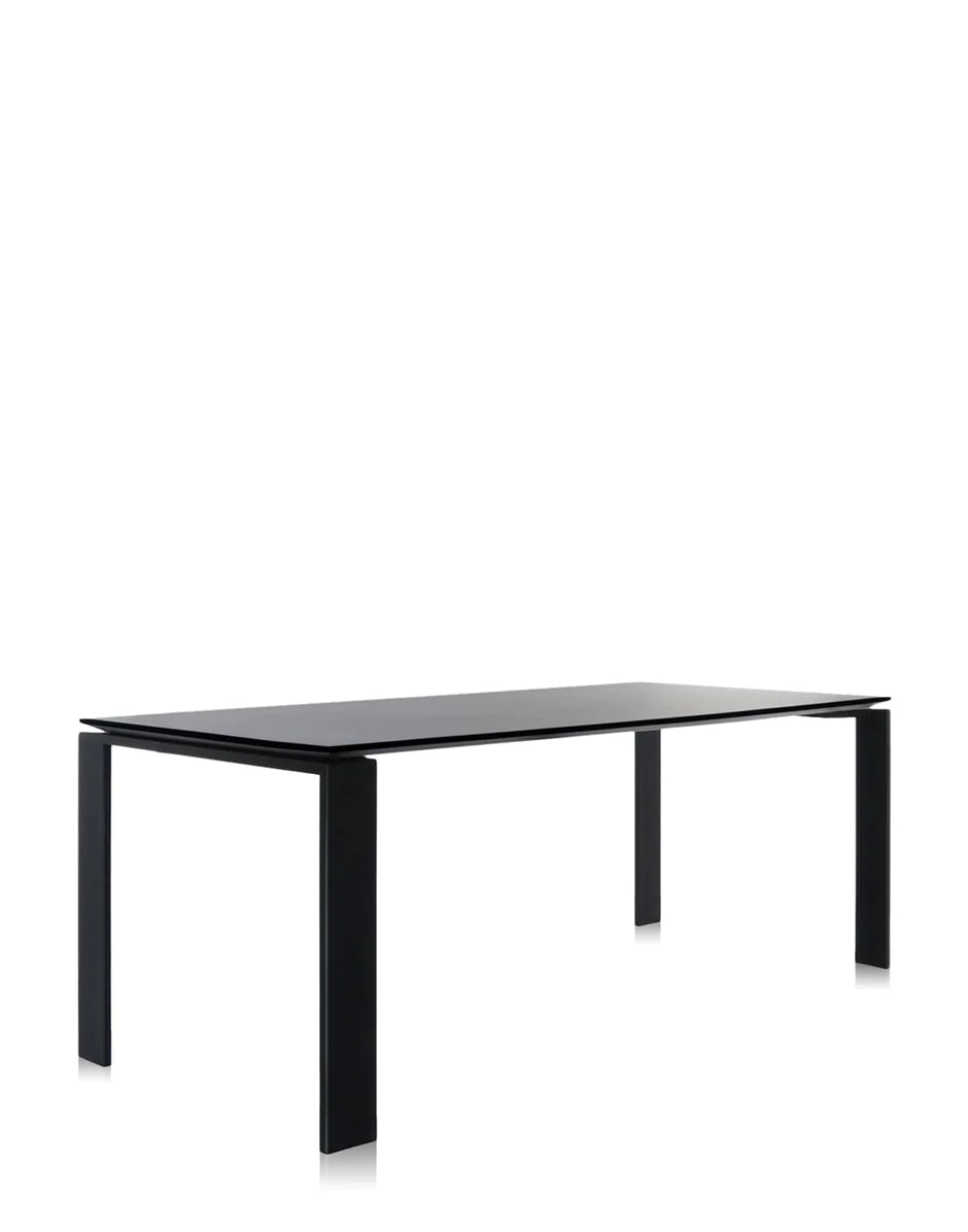 Kartell vier Schreibtisch 190x79 cm, schwarz/schwarz