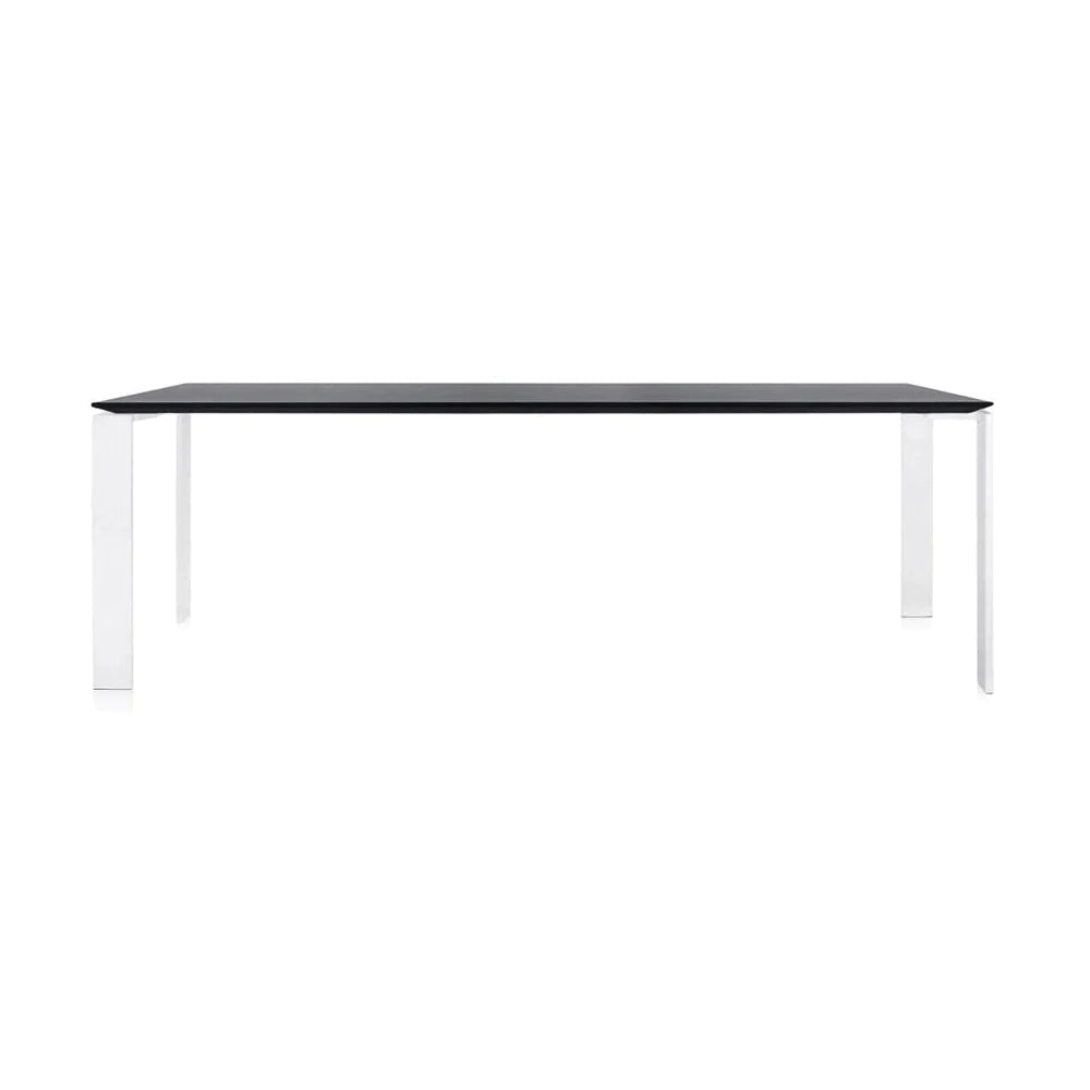 Kartell fire skrivebord 223x79 cm, hvit/svart