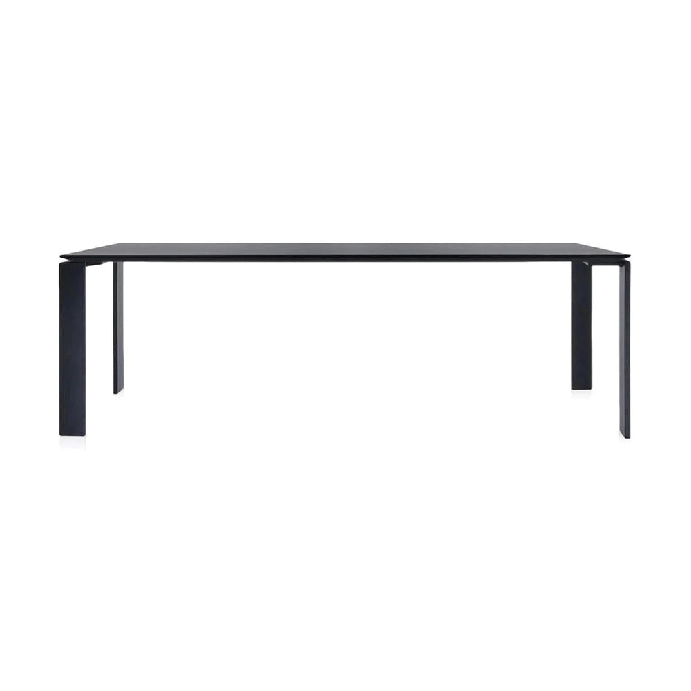 Kartell vier Schreibtisch 223x79 cm, schwarz/schwarz