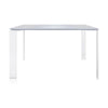 Kartell quattro scrivania 128x128 cm, bianco/bianco