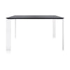 Kartell vier bureau 128x128 cm, wit/zwart