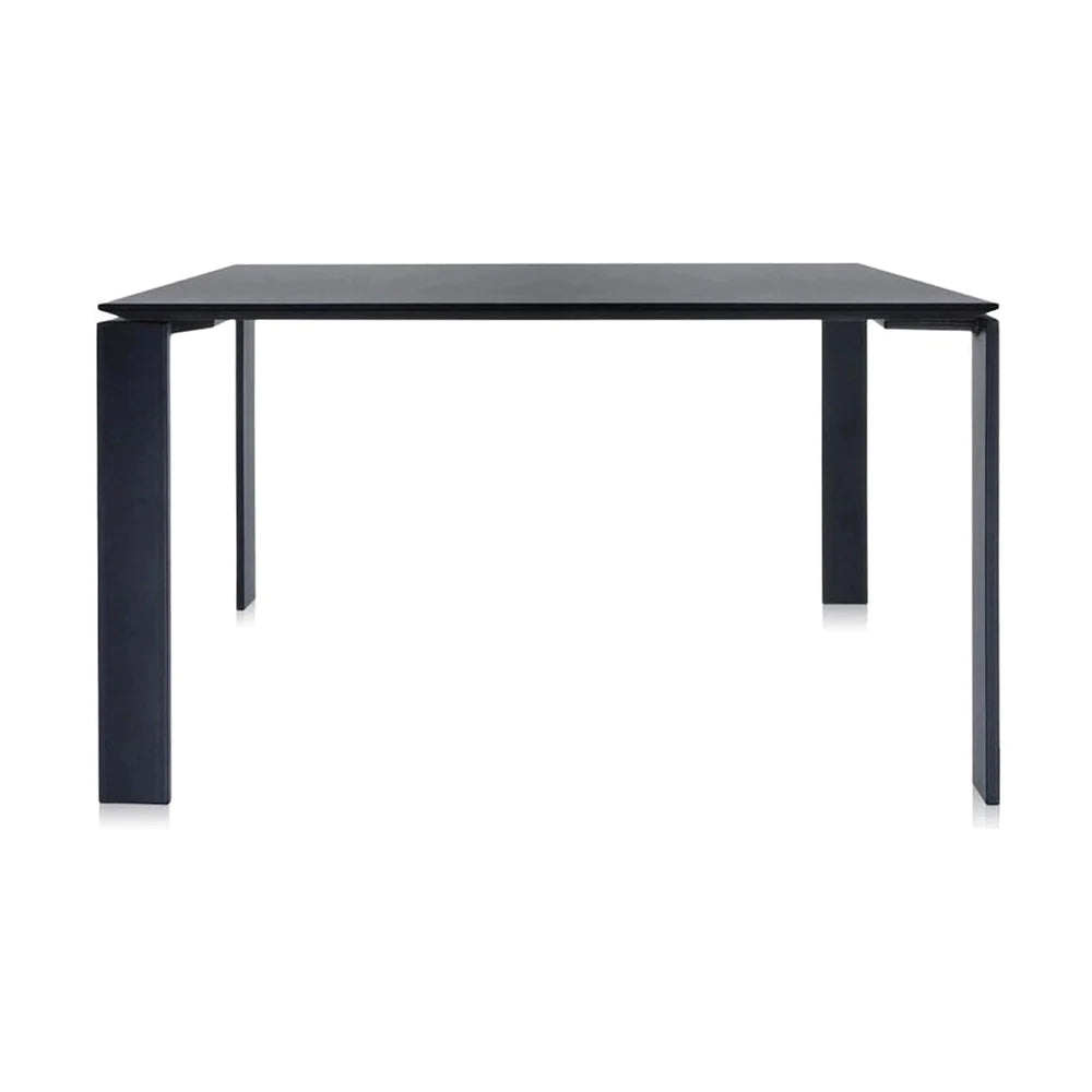 Kartell vier Schreibtisch 128x128 cm, schwarz/schwarz