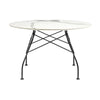 Kartell glanzende tafel rond marmer, wit