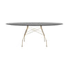 Kartell blankt bord oval lakeret, guld/sort