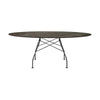 Kartell blankt bord oval marmor, matt sort/alderen bronze