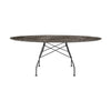 Table brillante kartell marbre ovale, emperador noir / brun Matt