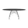 Table brillante kartell marbre ovale, Matt noir / noir