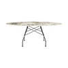 Kartell Glossy Table Marble ovale, Matt Black/Symphonie