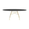 Kartell Glossy Table Oval Marble, Gold/Black