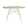 Table brillante Kartell marbre rond, or / symphonie