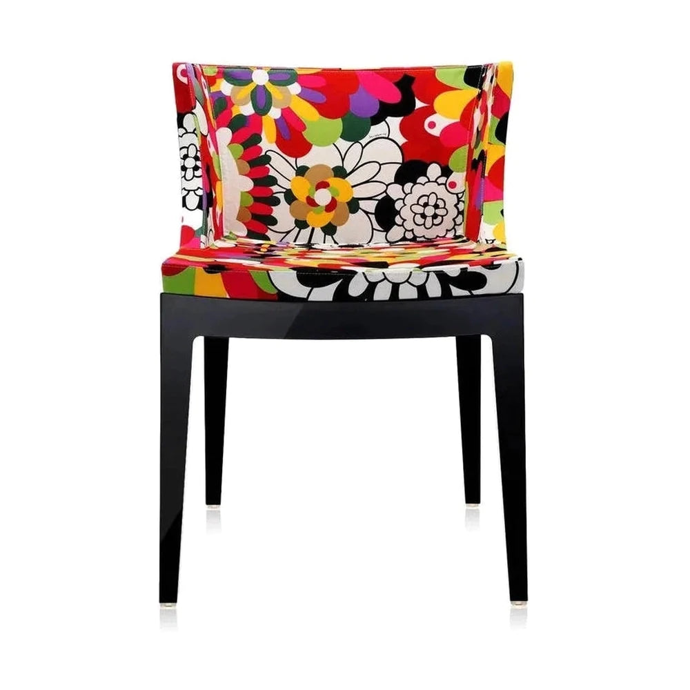 Kartell Mademoiselle à la modus fauteuil, zwarte/vevey rode tonen