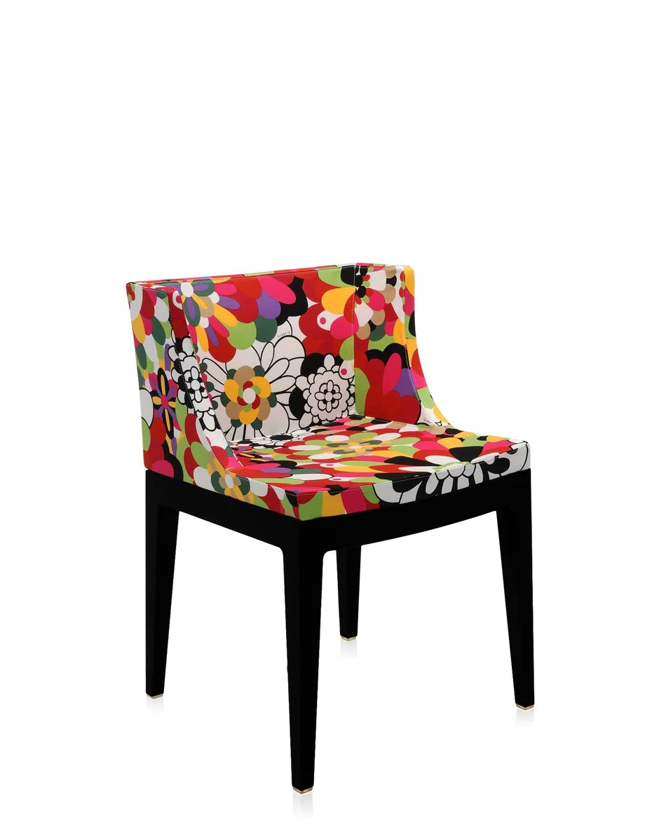 Kartell Mademoiselle à la modus fauteuil, zwarte/vevey rode tonen