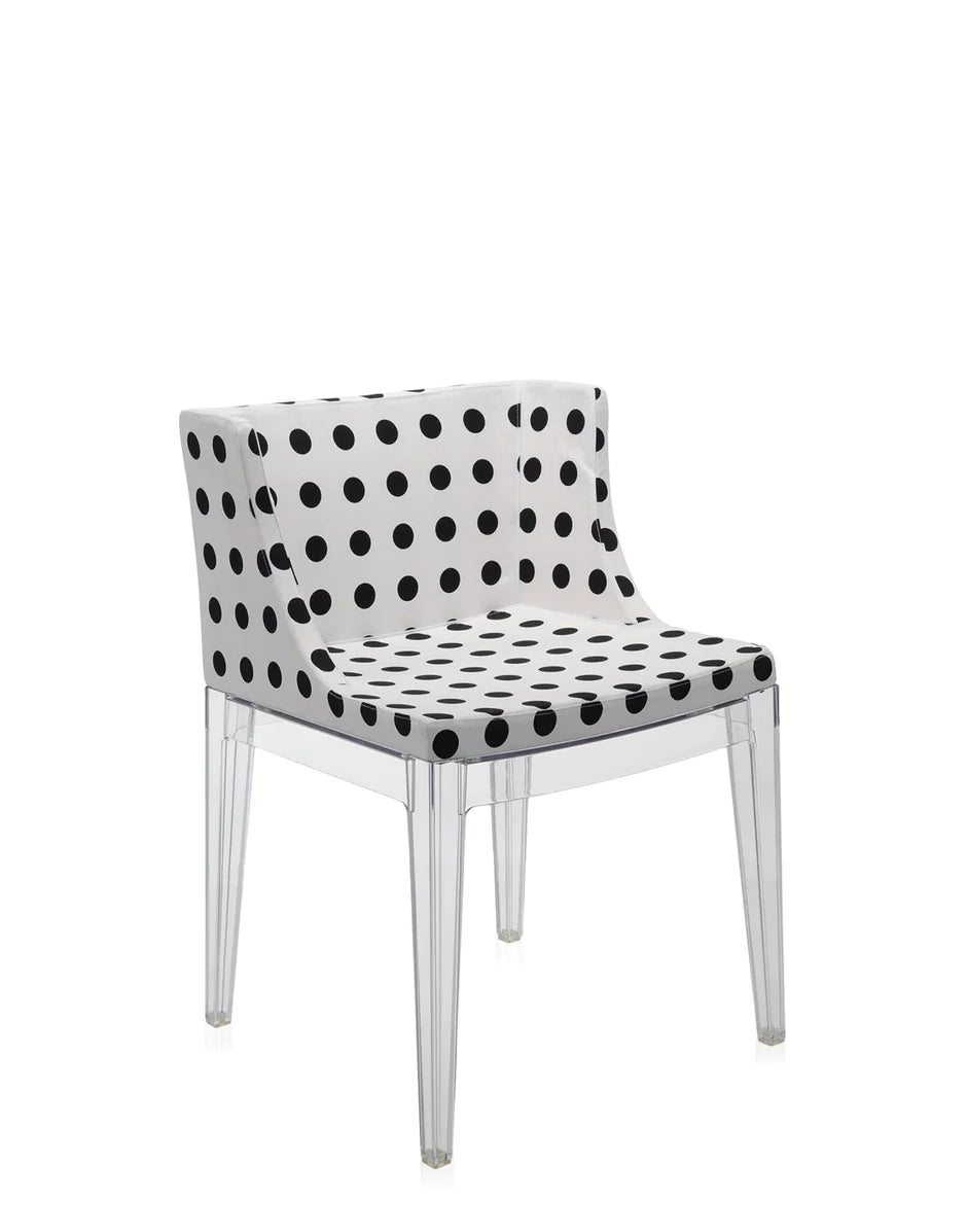 Kartell Mademoiselle à la poltrona di modalità, trasparente/pattern bianco