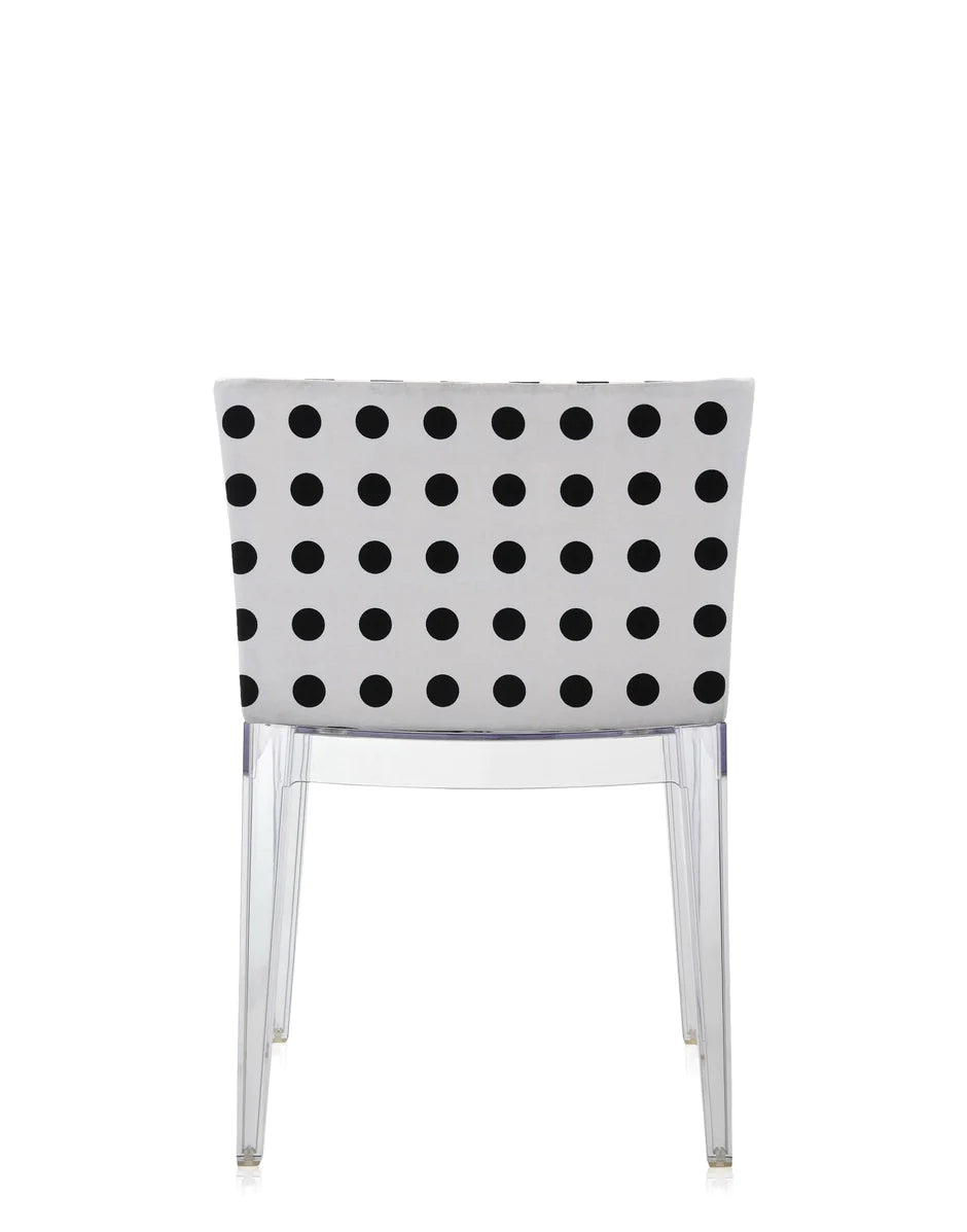 Kartell Mademoiselle à la poltrona di modalità, trasparente/pattern bianco