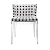 Kartell Mademoiselle à la mode fauteuil, motif transparent / blanc