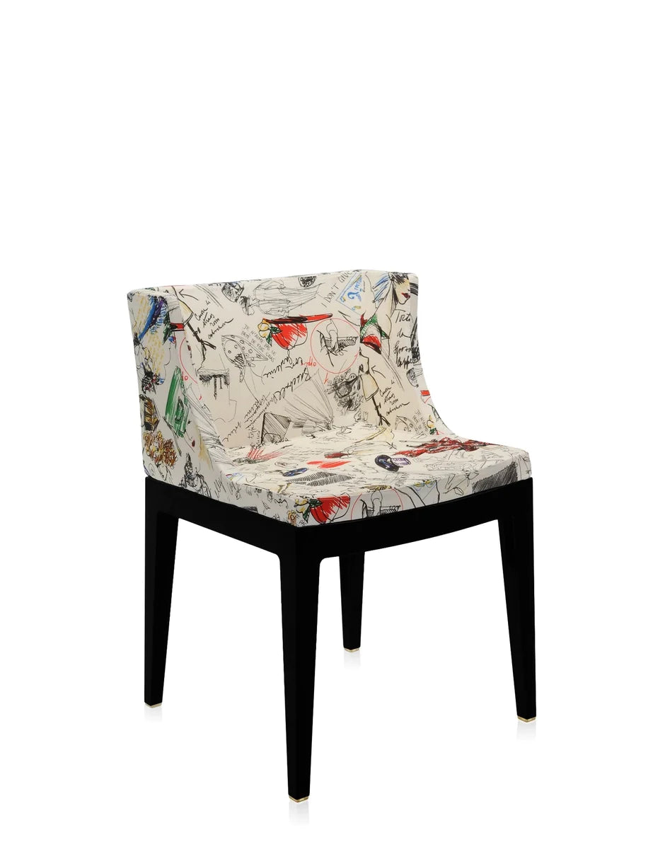 Kartell Mademoiselle à la modus fauteuil, zwart/schetsen