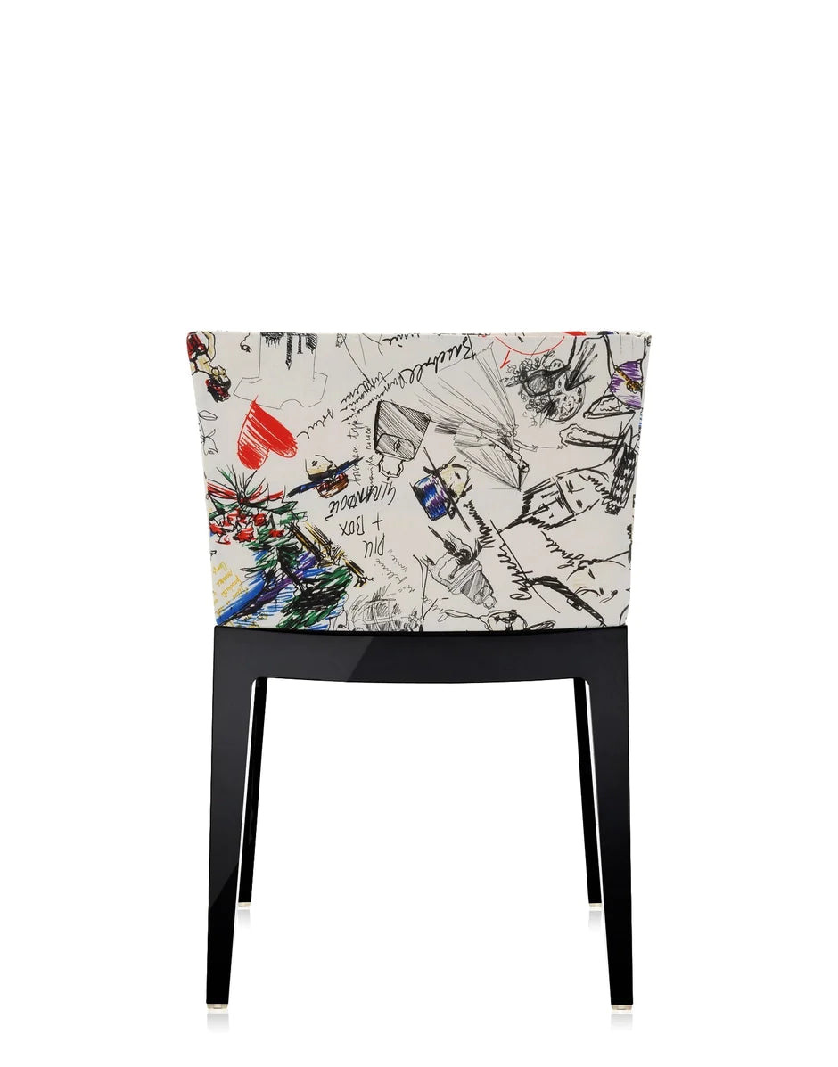 Kartell Mademoiselle à la modus fauteuil, zwart/schetsen