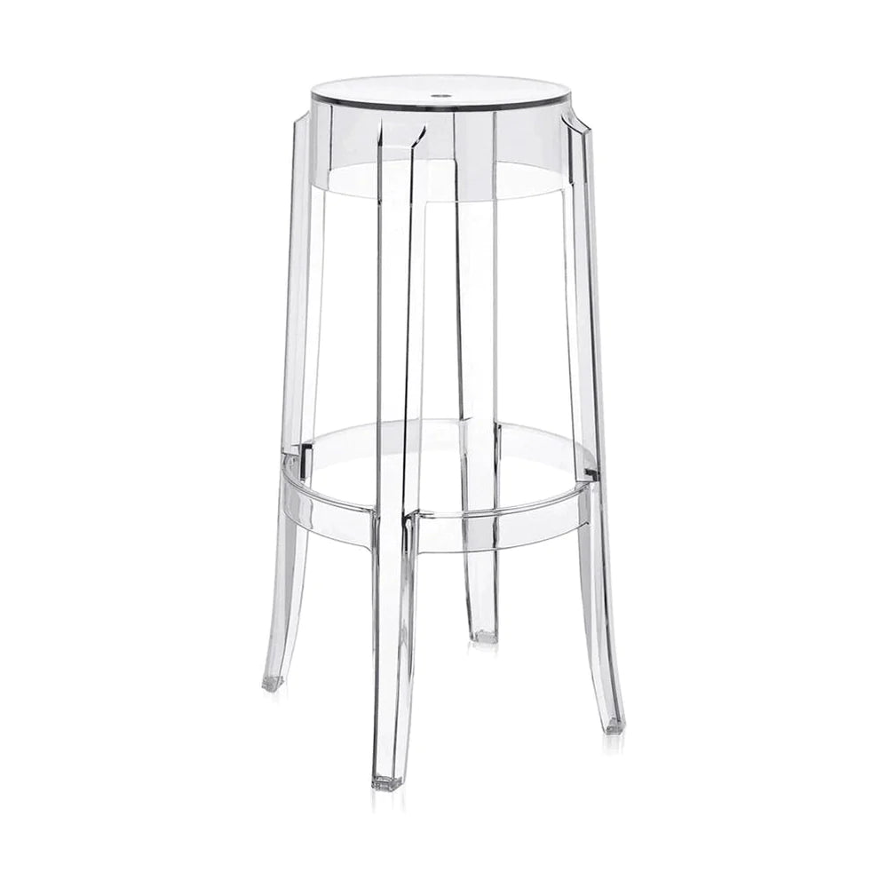 Kartell Charles Ghost Stool 75 cm, Kristall