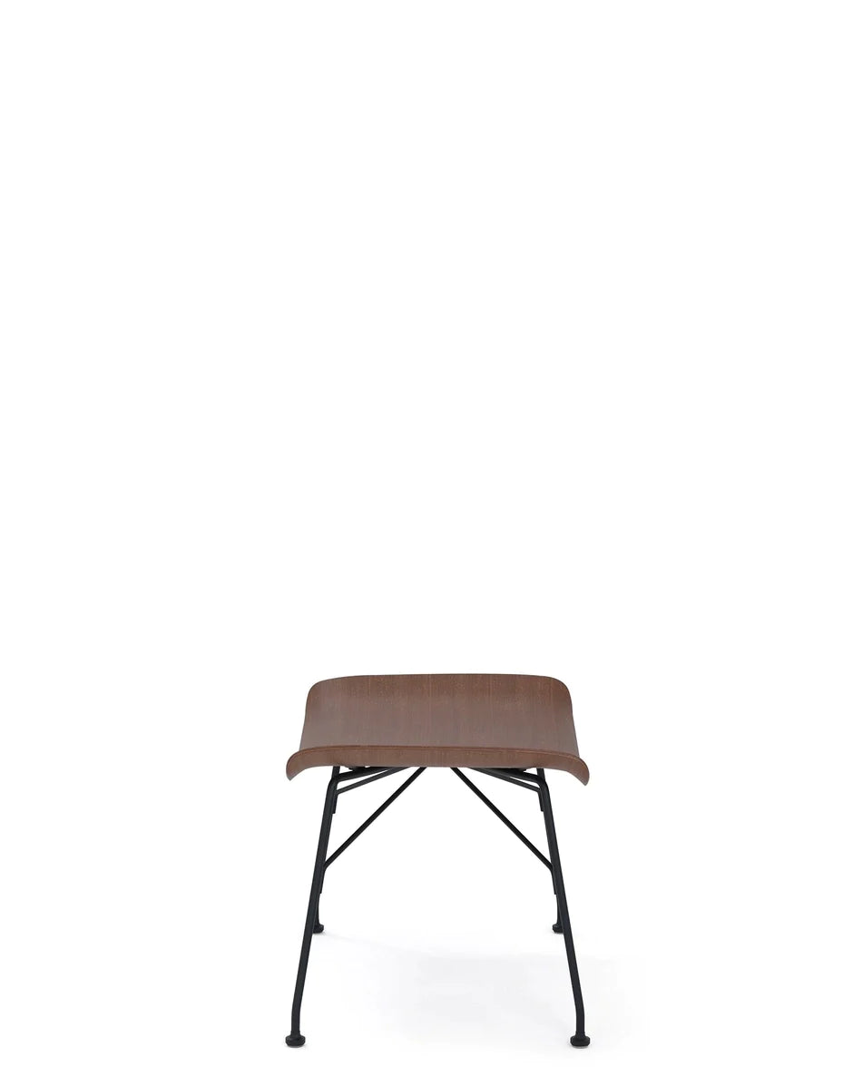 Kartell S/Wood voetsteun Basic fineer, donker hout/zwart