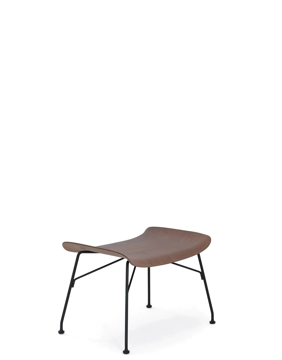 Kartell S/Wood Fotstøtte Slated Ash, Dark Wood/Black