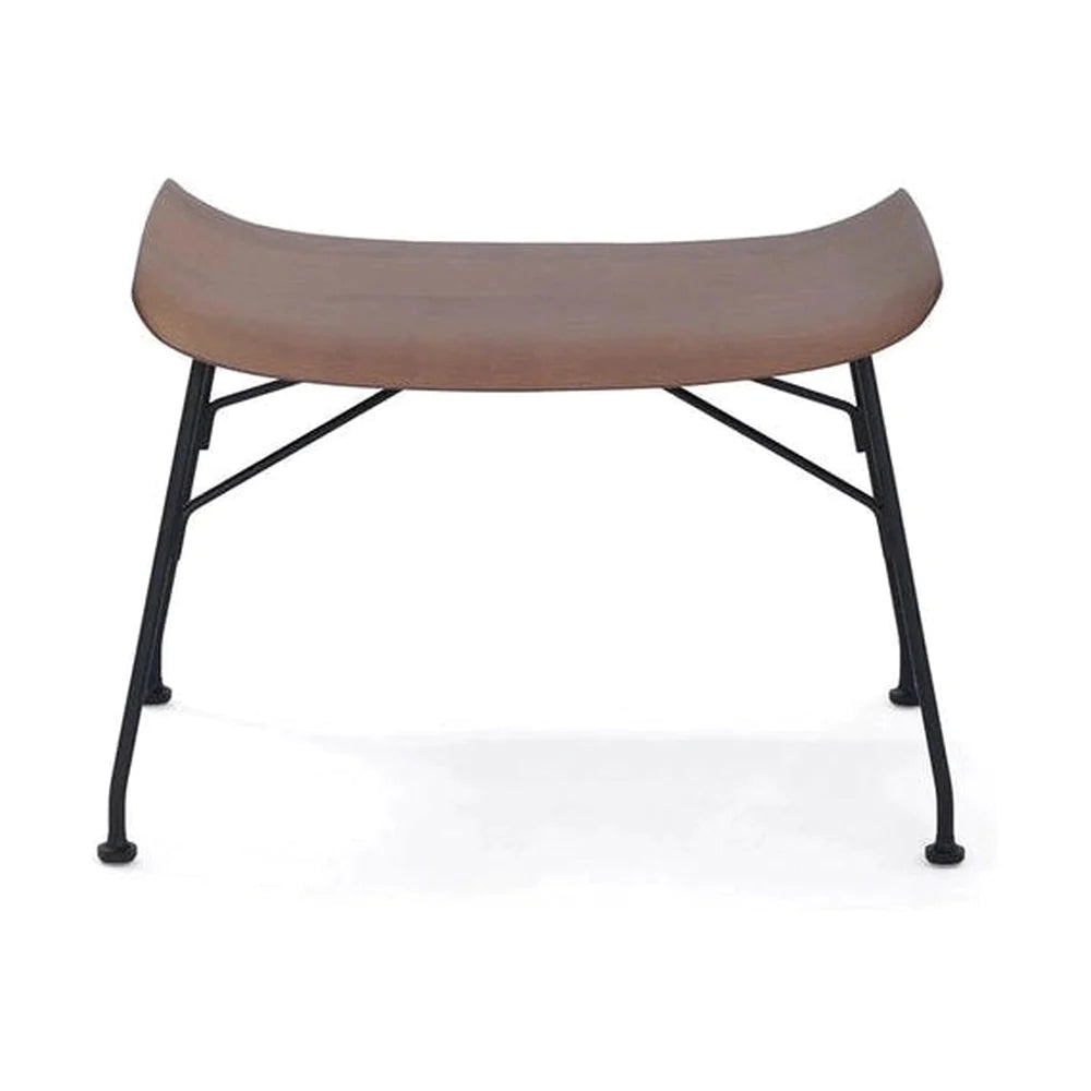 Kartell S/Wood Footrest Slamated Ash, Dark Wood/Black