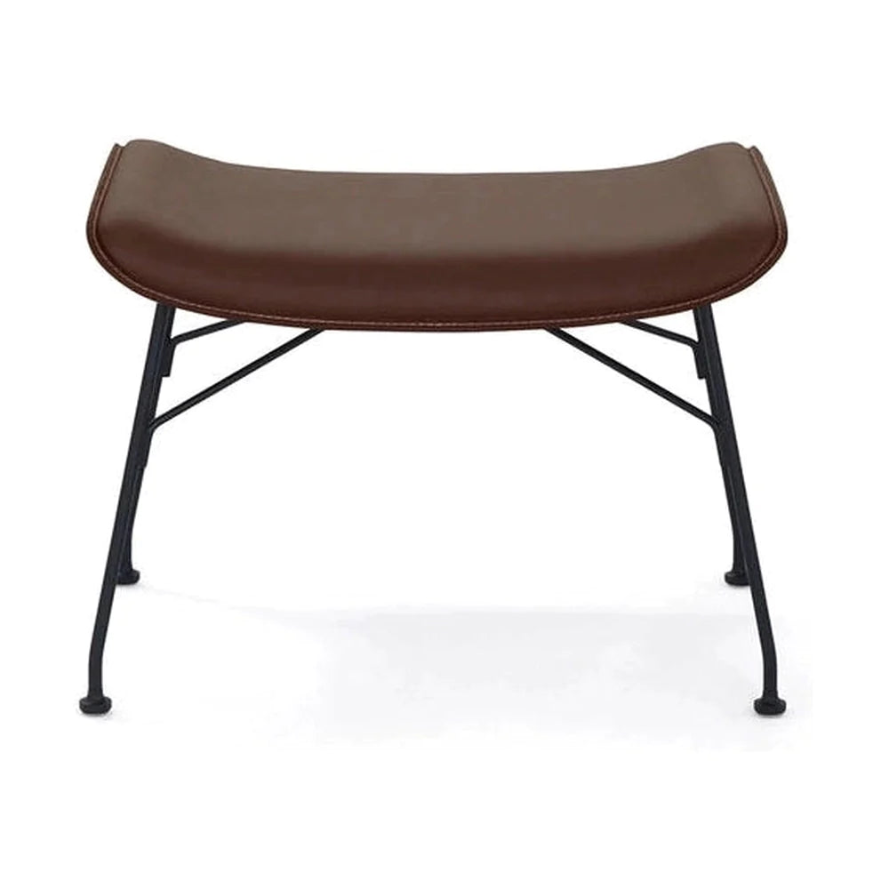 Kartell S/Wood Wood Rest Nahka, tumma puu/musta