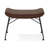 Kartell S/Wood Footrest Leather, Dark Wood/Black