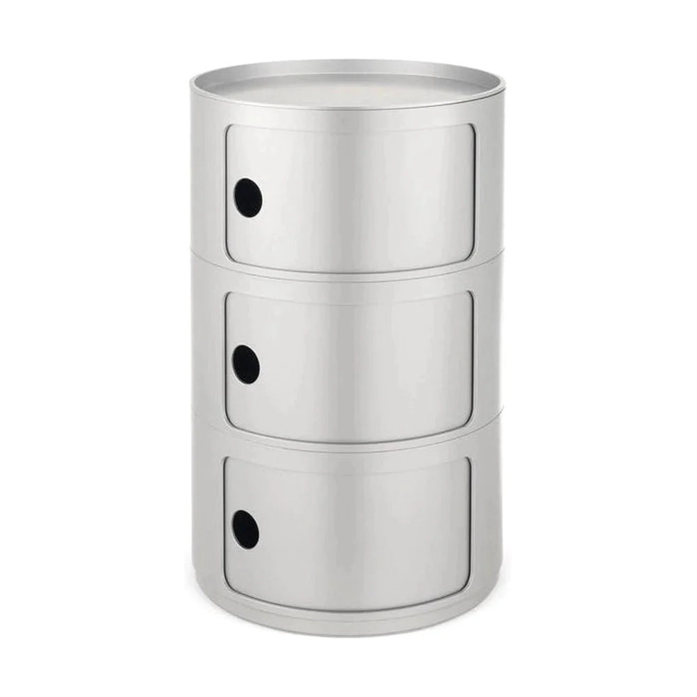 Kartell Componibili Classic Big Container 3 Elemente, Silber