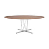 Kartell Viscount fra Wood Table Round, Walnut/Chrome