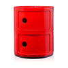 Kartell Componibili Classic Container 2 Elements, Red