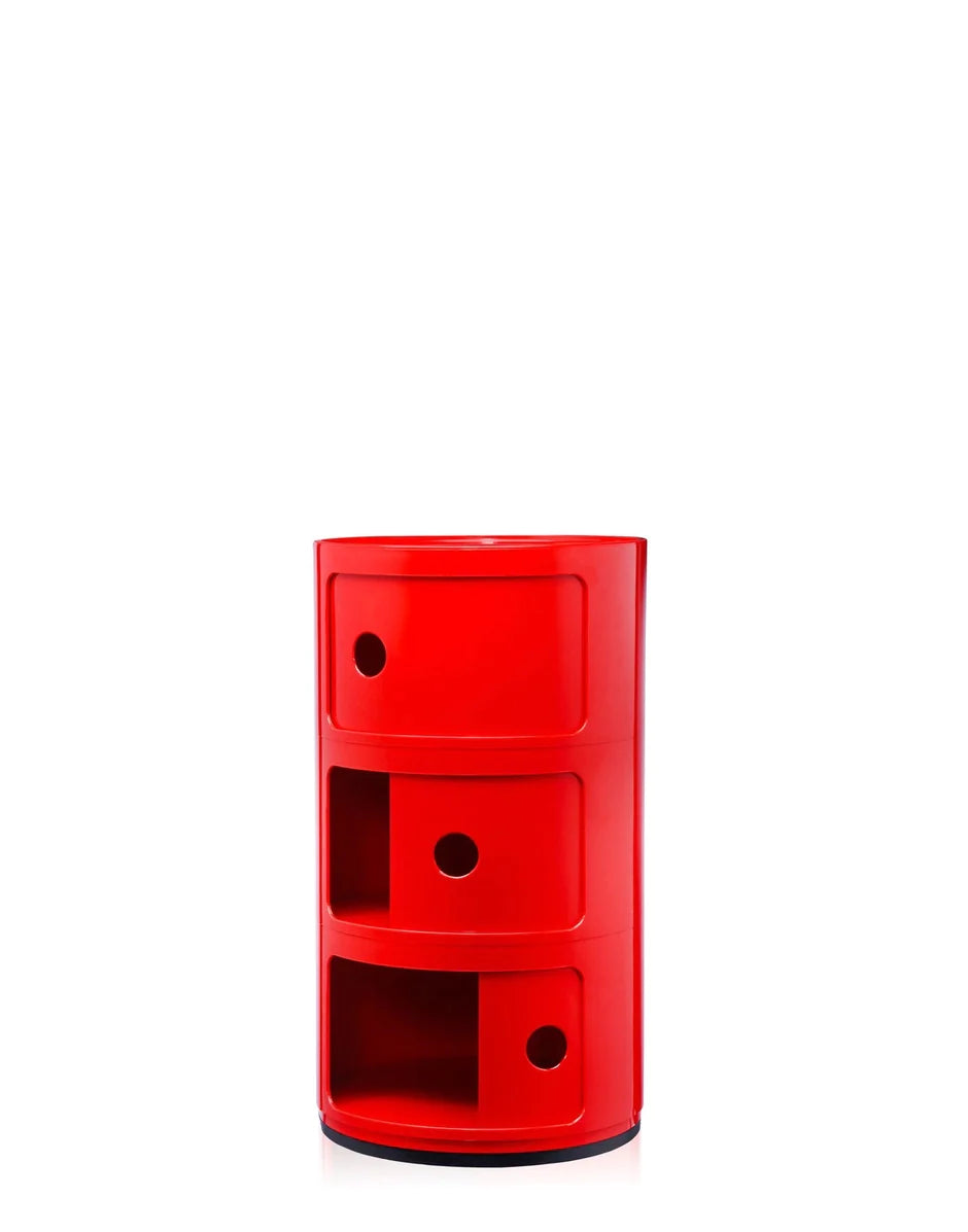 Kartell Componibili Classic Container 3 Elements, rood