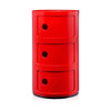 Kartell Componibili Classic Container 3 Elements, Red