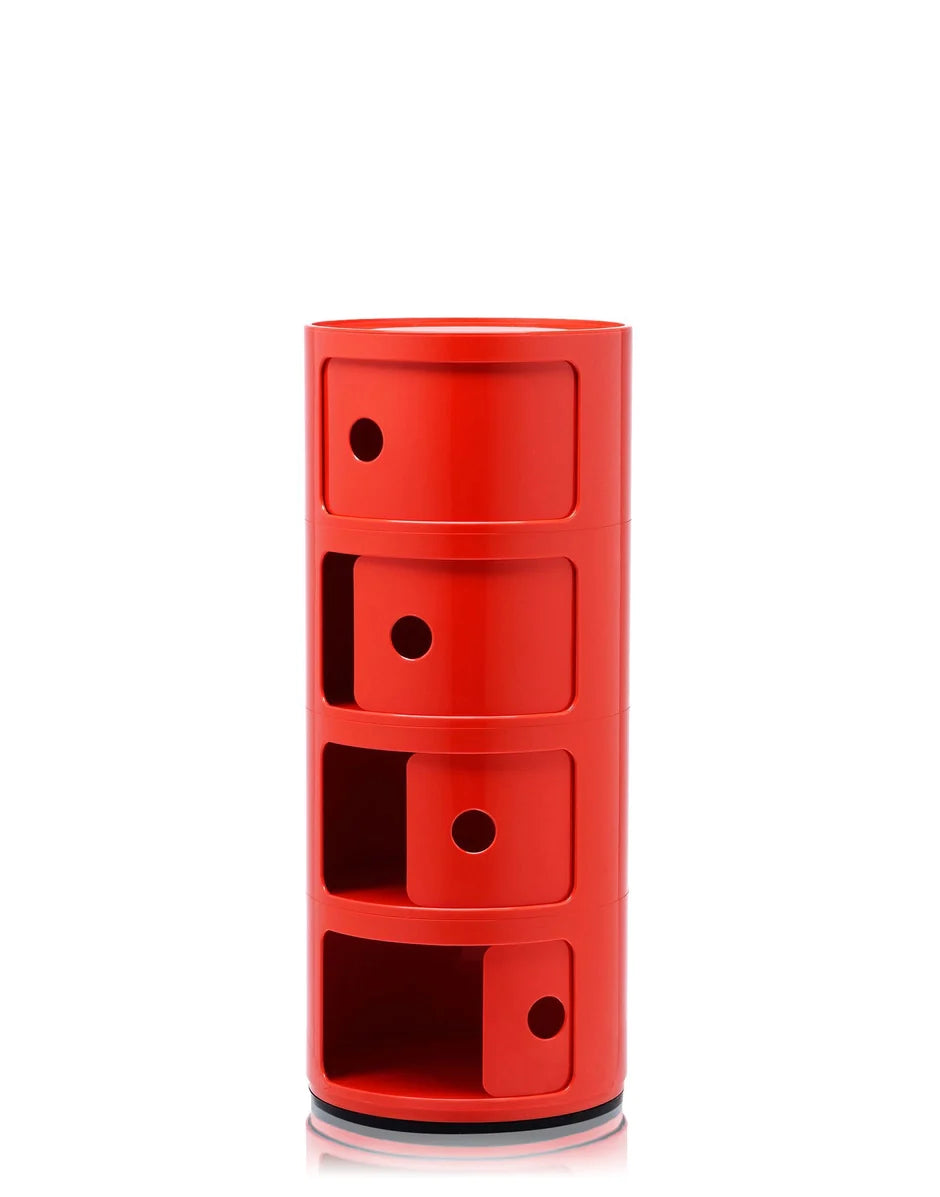 Kartell Componsibili Classic Container 4 -elementit, punainen