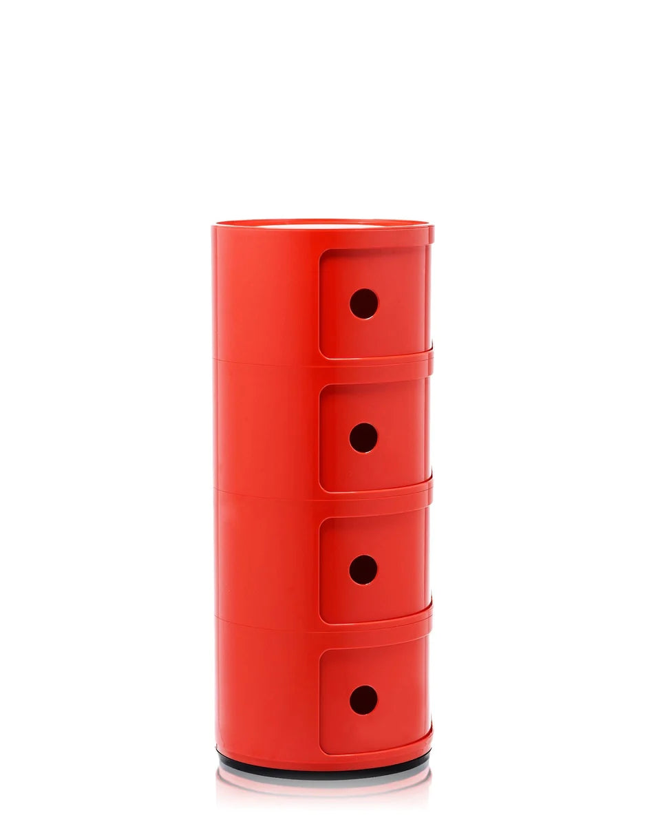 Kartell Componibili Classic Container 4 Elements, rood