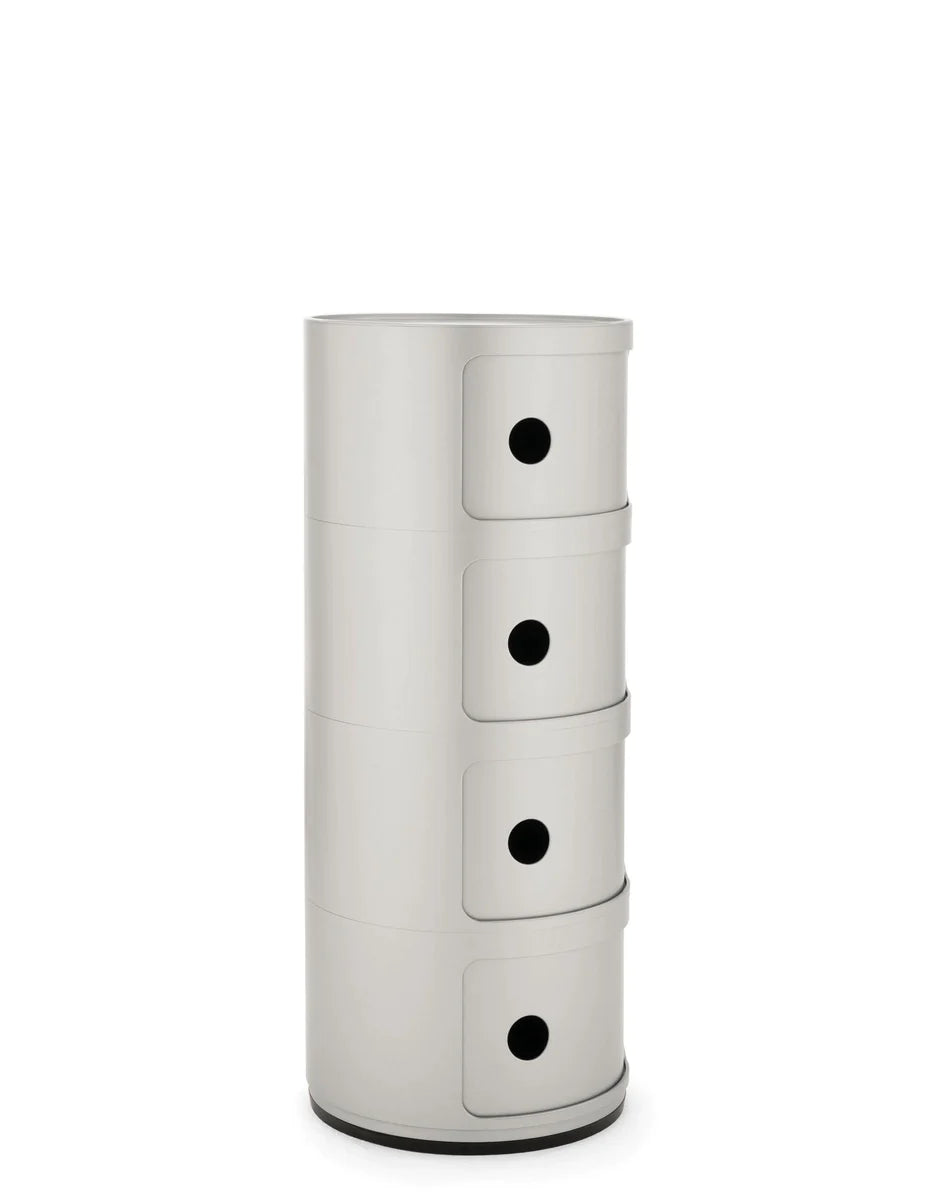 Kartell Componibili Classic Container 4 éléments, argent