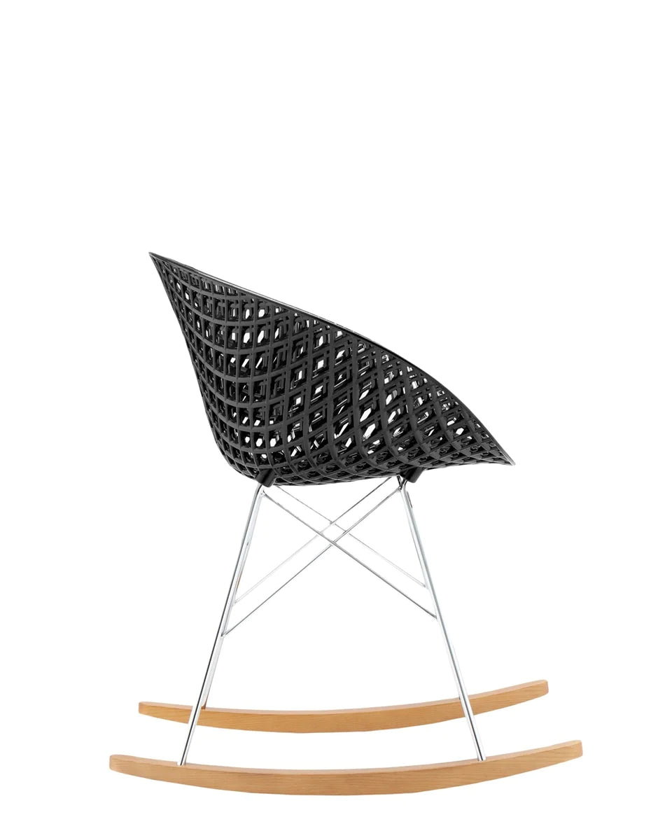 Kartell Smatrik Rocking Chair, zwart/chroom