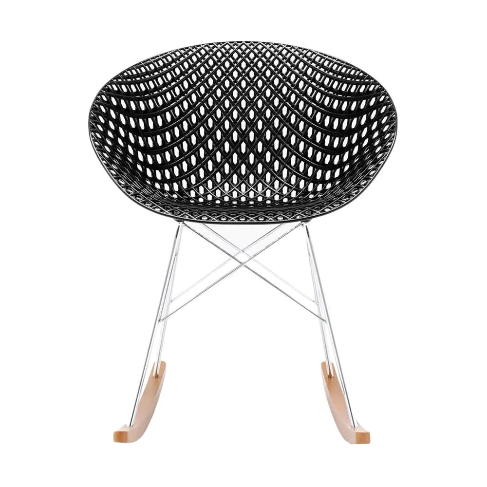 Kartell Smatrik Rocking Chair, zwart/chroom