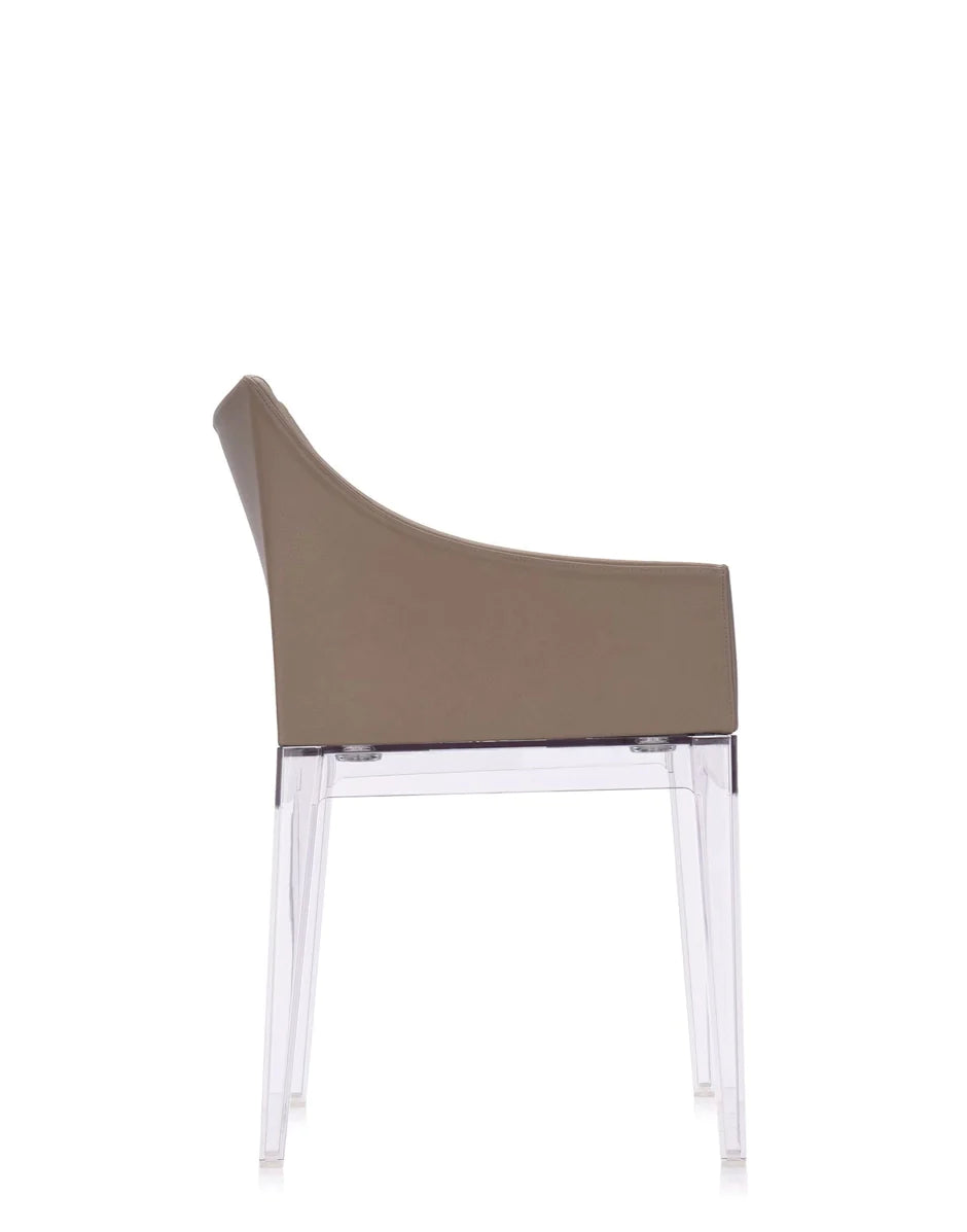 Kartell Madame Ecopelle fauteuil, Crystal/Taupe