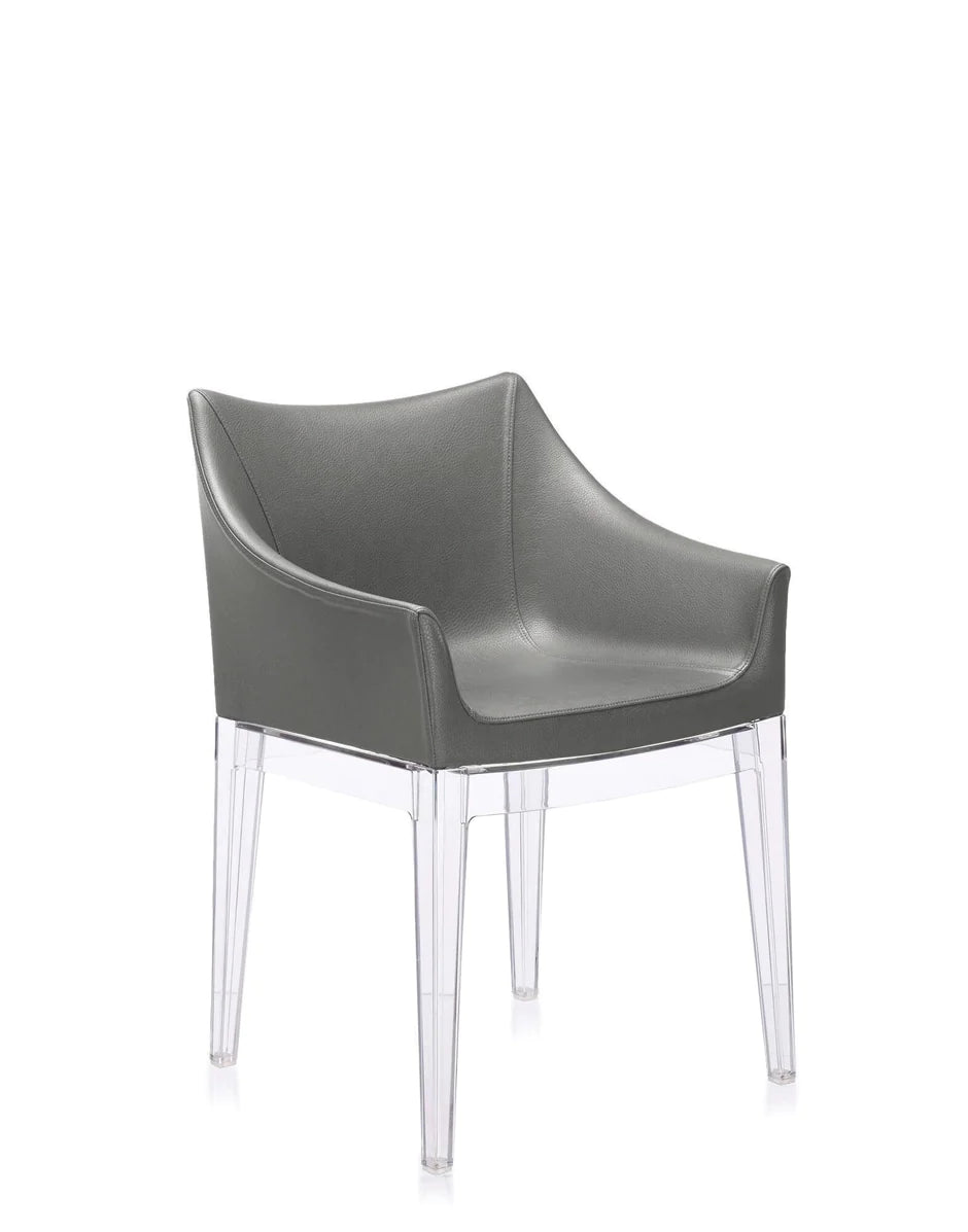 Kartell Madame Ecopelle Sessel, Kristall/Grau