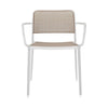 Kartell Audrey fauteuil, wit/zand