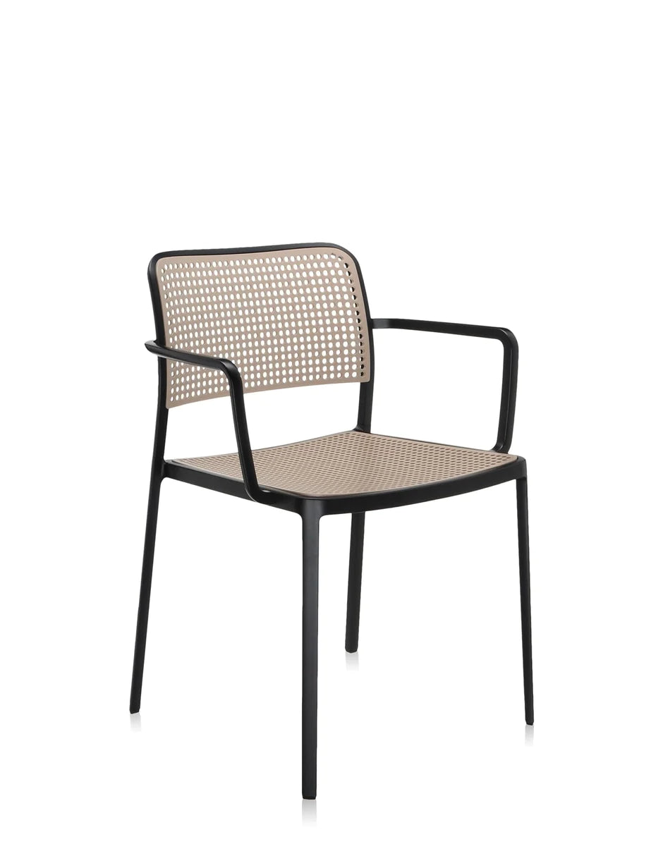 Kartell Audrey lænestol, sort/sand