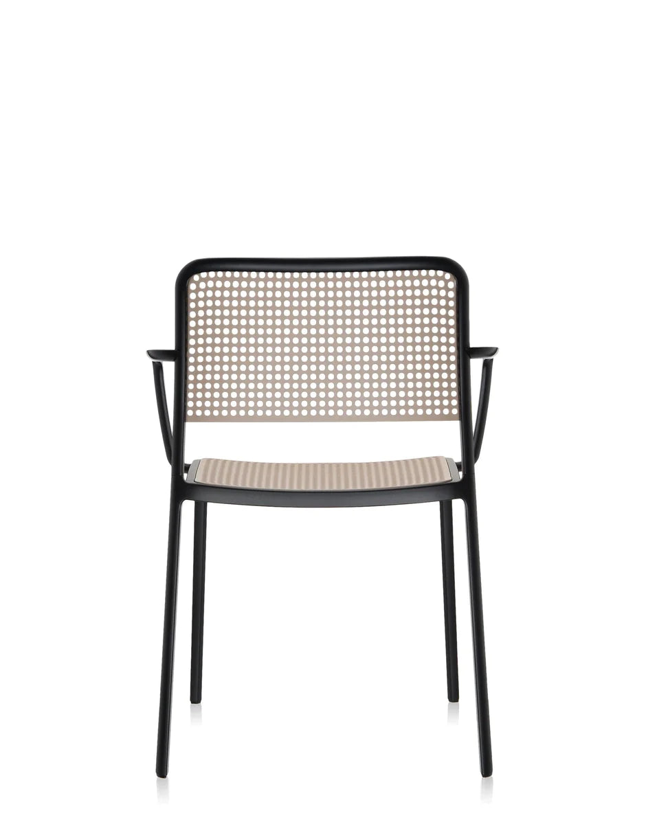 Kartell Audrey lænestol, sort/sand