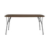 Kartell Viscount of Wood Table Rectangular, Walnut/Black