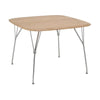 Kartell Viscount of Wood Table Square, Ash/Chrome