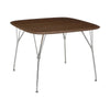 Kartell burggraaf van houten tafel vierkant, walnoot/chrome