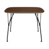 Kartell Viscount of Wood Table Square, Walnut/Black